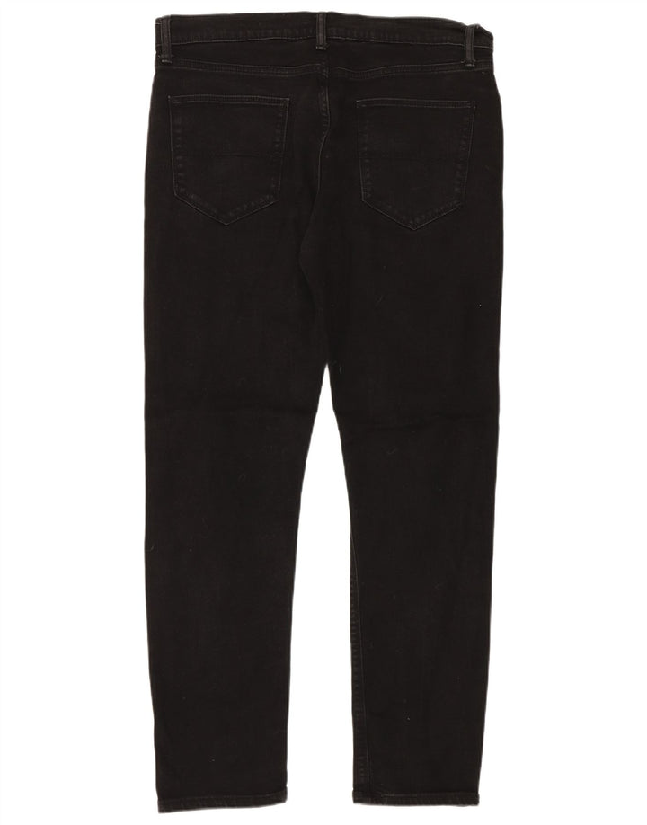 Marks & Spencer Męskie jeansy slim W34 L31 Czarne bawełniane