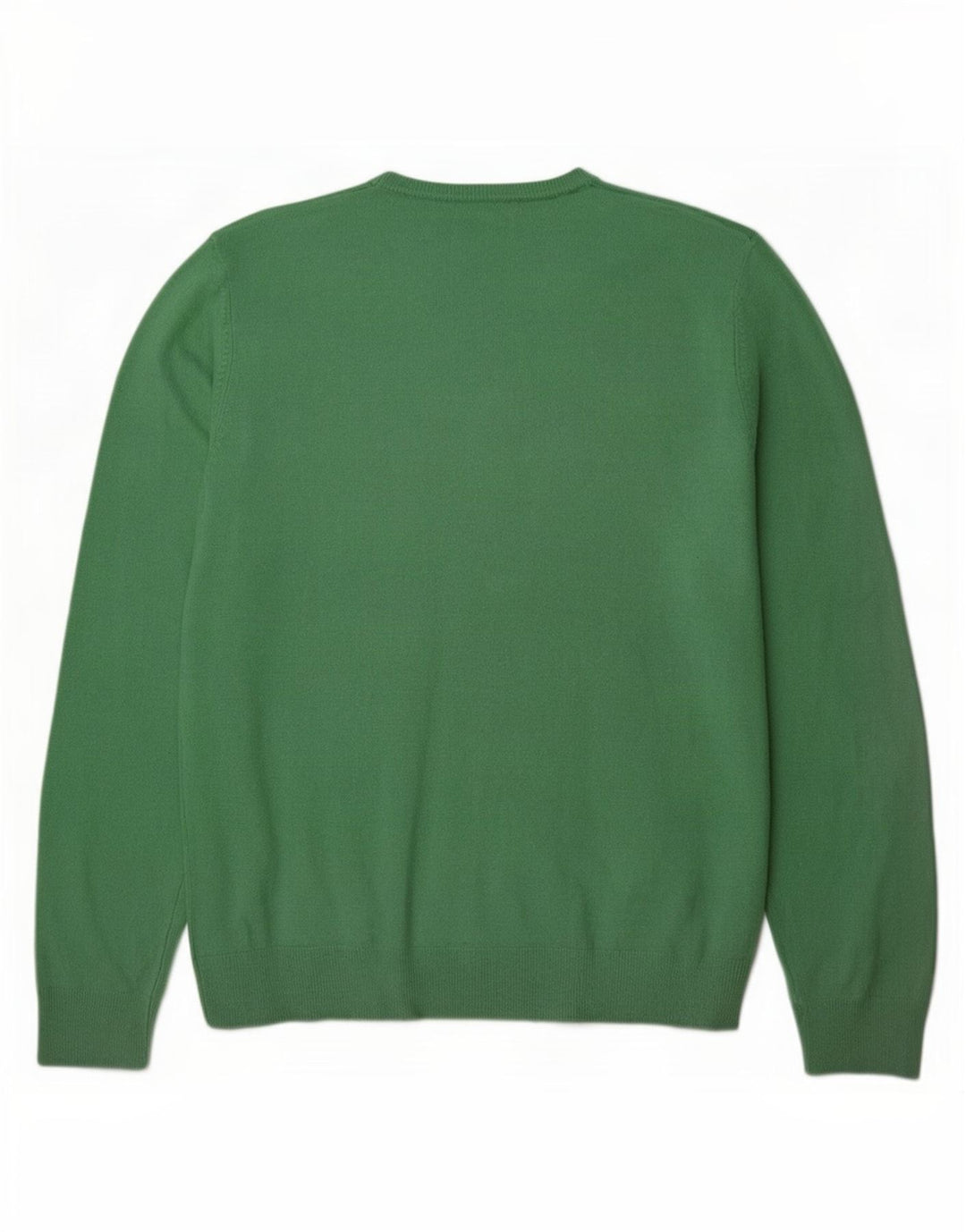 Marks & Spencer Męski sweter z dekoltem w kształcie litery V, duży, zielony, akrylowy
