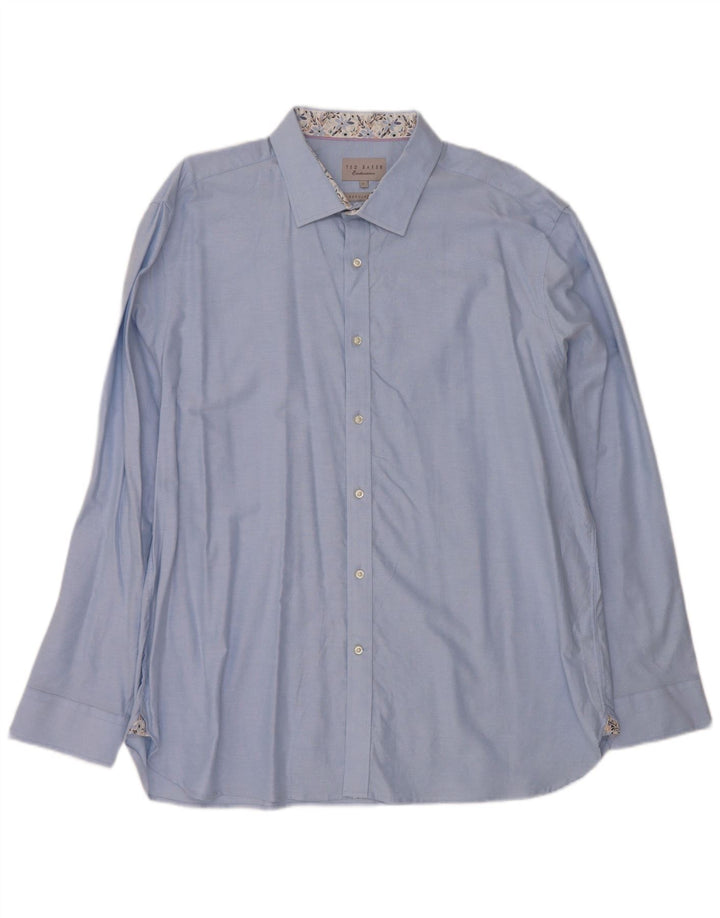 Koszula męska Ted Baker o regularnym kroju, rozmiar 17 XL, niebieska, bawełniana