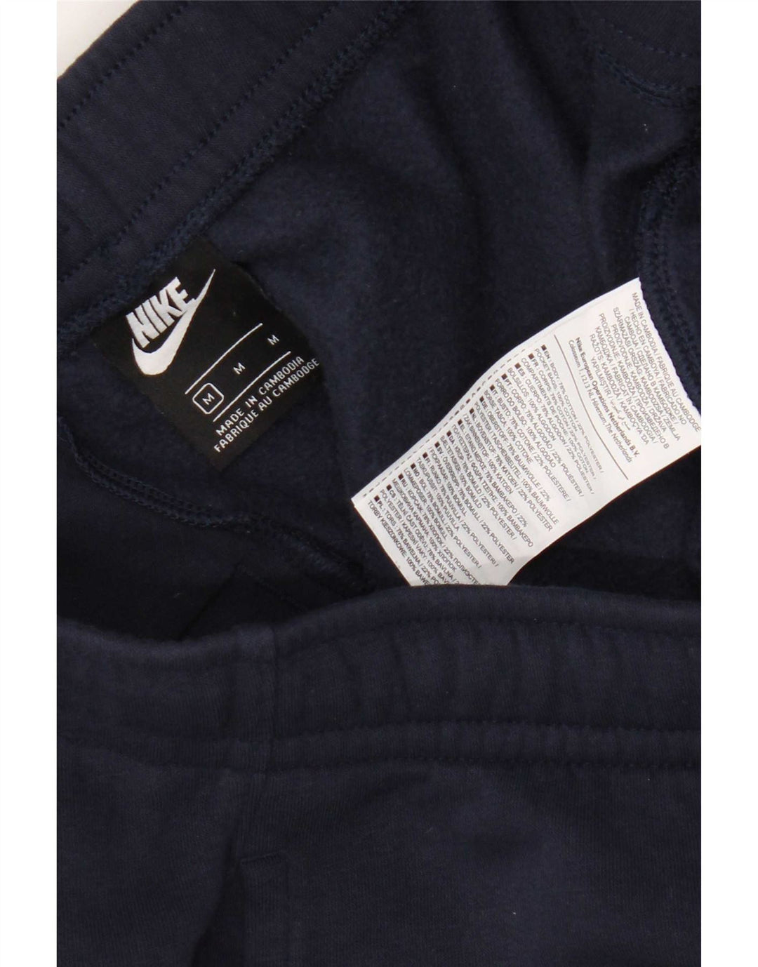 Męskie spodnie dresowe Nike, joggery, średnie granatowe, bawełniane