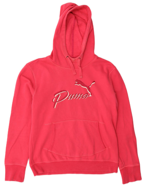 Damski sweter z kapturem Puma z grafiką UK 14, duży, różowy