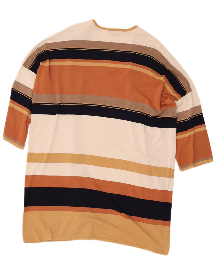 Damski sweter rozpinany o przedłużonym fasonie Warehouse UK 14, średni beż, wiskoza