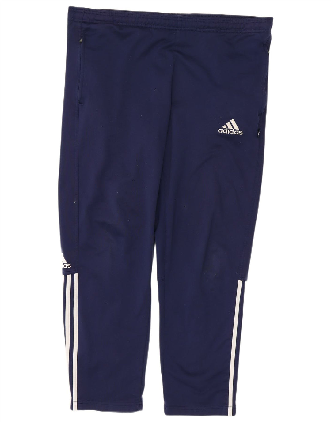 ADIDAS Mens Tracksuit Trousers Medium Navy Blue Polyester