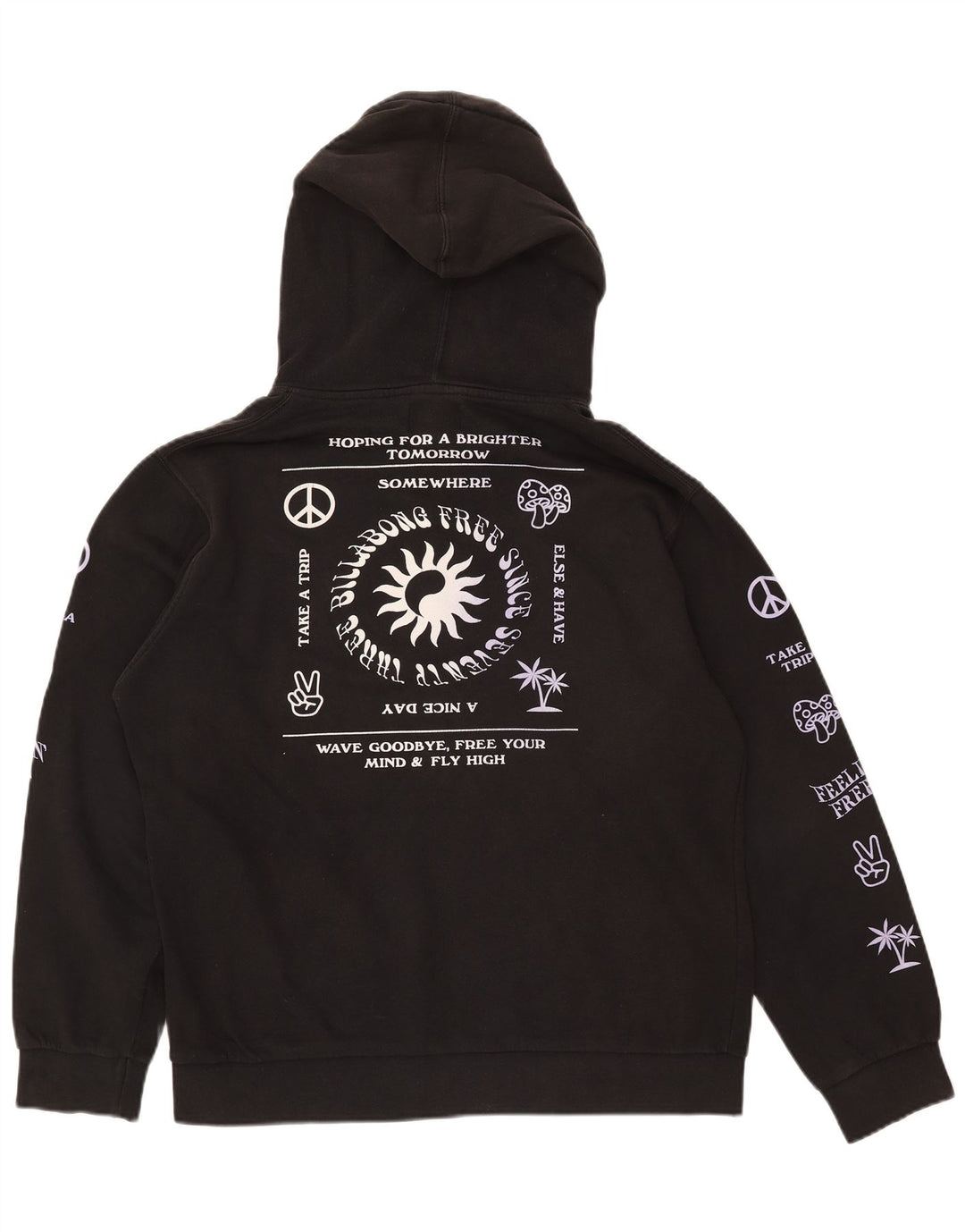 Męski sweter z kapturem i grafiką BILLABONG, średni czarny