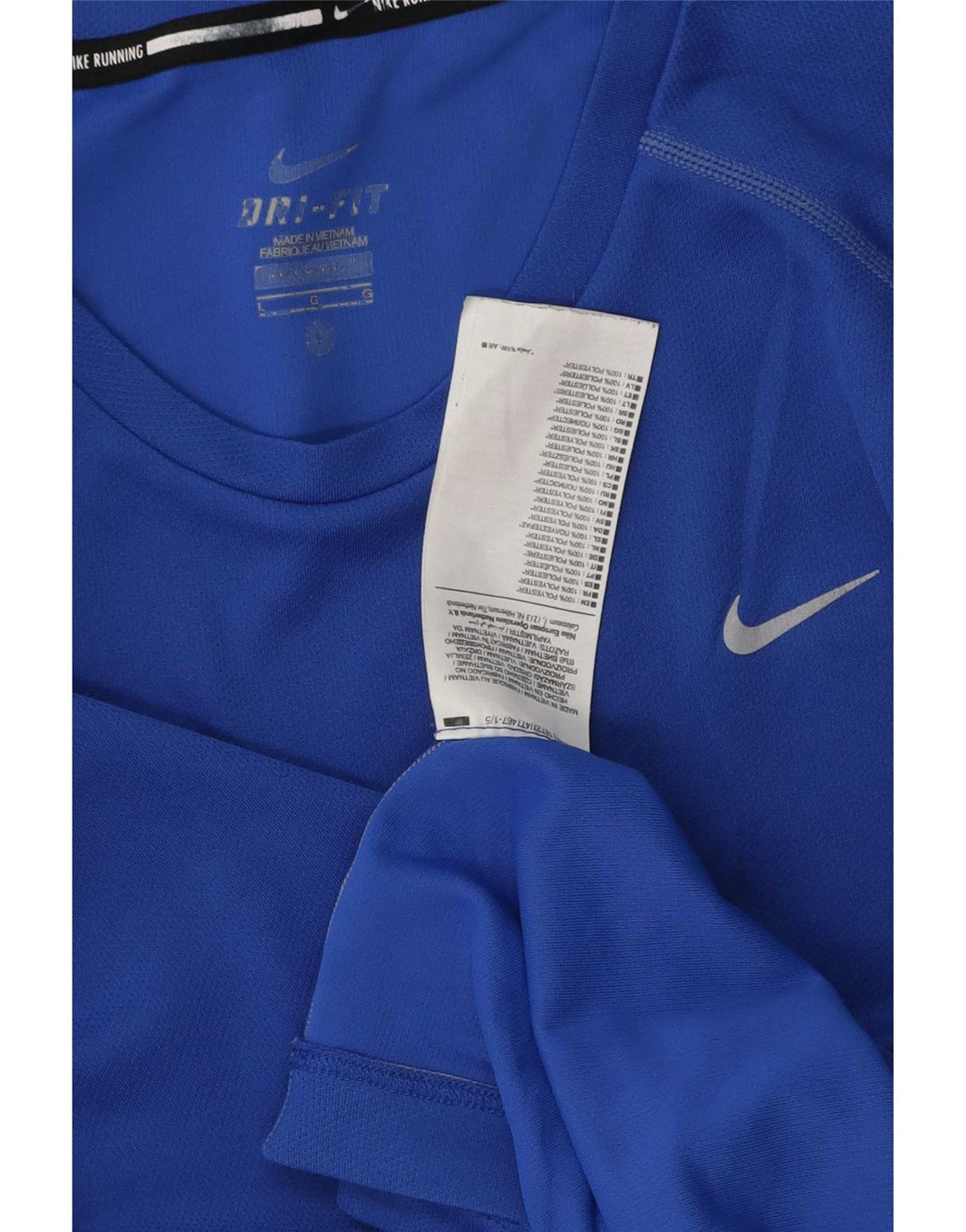 Męski T-shirt Nike Dri Fit, duży, niebieski, poliester