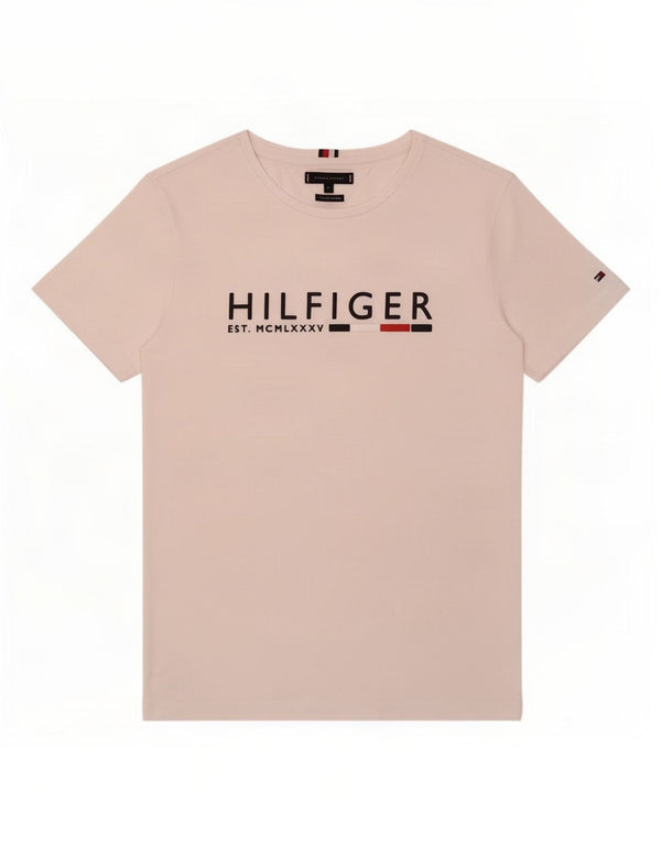 Męski T-shirt z grafiką Tommy Hilfiger, duży, biały