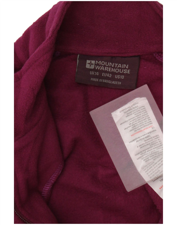 Damska kurtka polarowa Mountain Warehouse UK 14, duża, fioletowa, poliestrowa