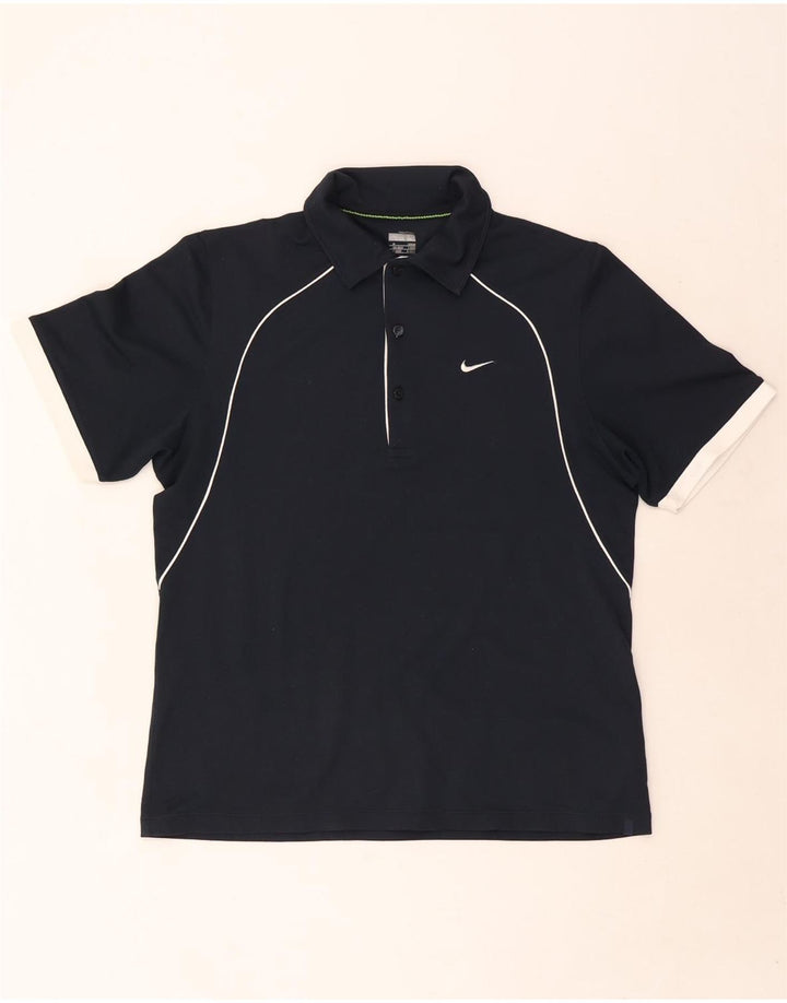 Męska koszulka polo Nike UK 39/41 Średni granatowy poliester z blokami kolorów