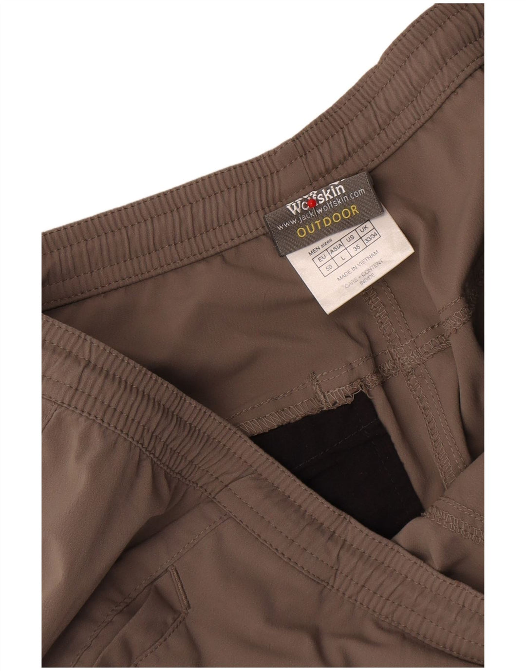 Męskie spodenki cargo Jack Wolfskin W33 Średni brązowy poliamid