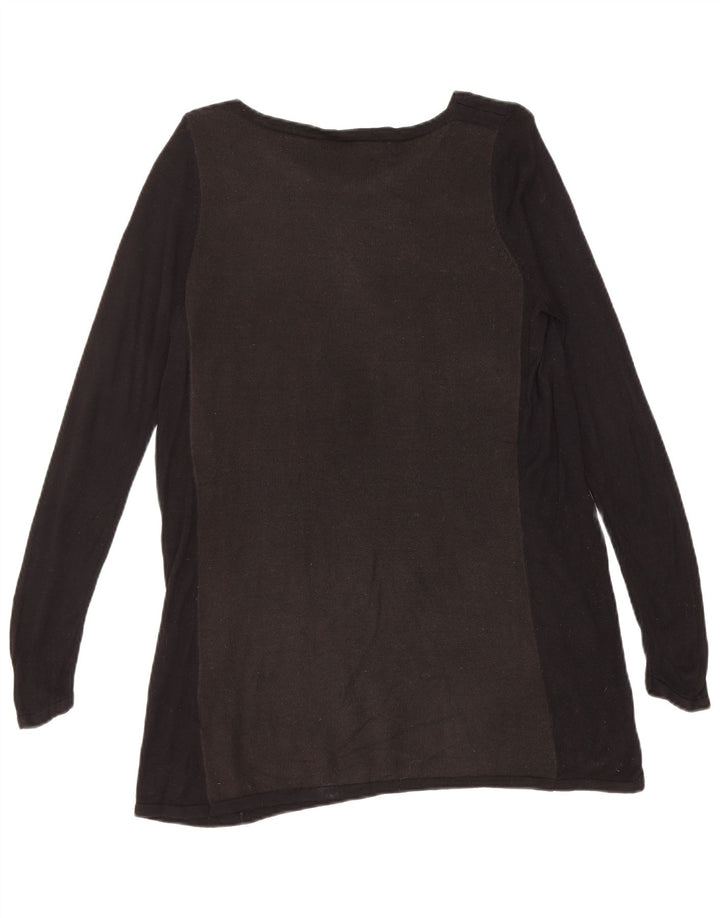 Marks & Spencer Damski sweter z dekoltem w łódkę, UK 12, średni czarny