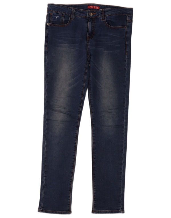 Guess Jeansy Damskie Slim UK 12 Medium W30 L28 Niebieskie Bawełniane