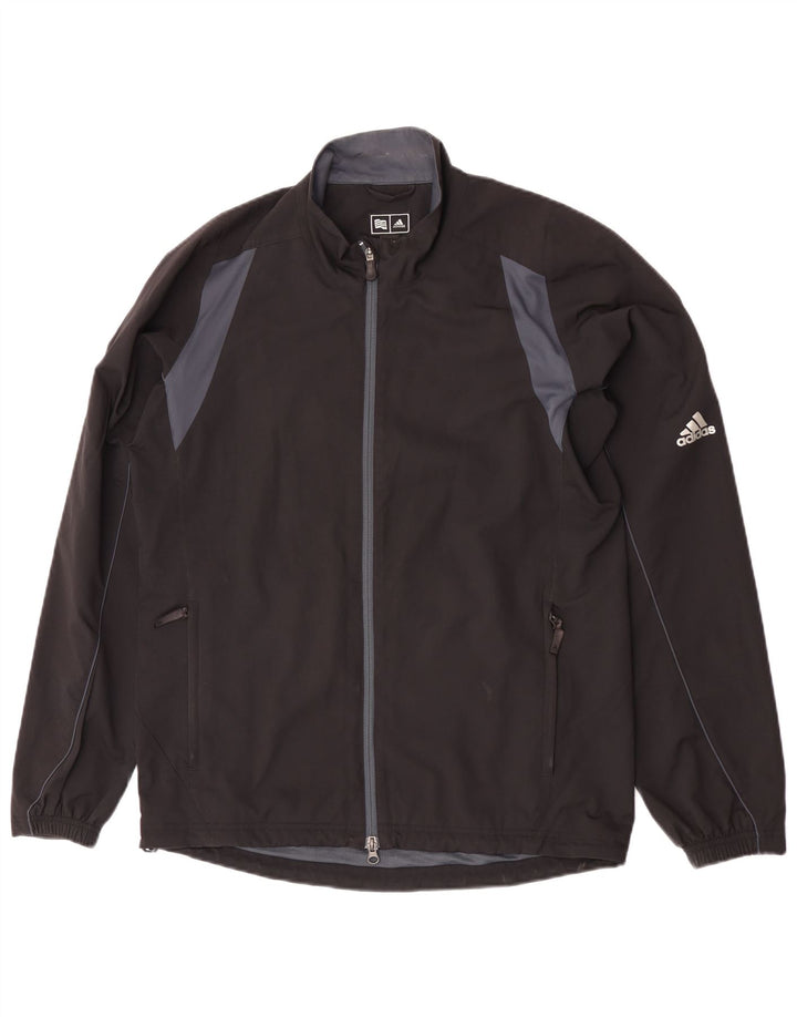 Adidas Męska kurtka dresowa Clima Proof, średnia czarna, z blokami kolorów