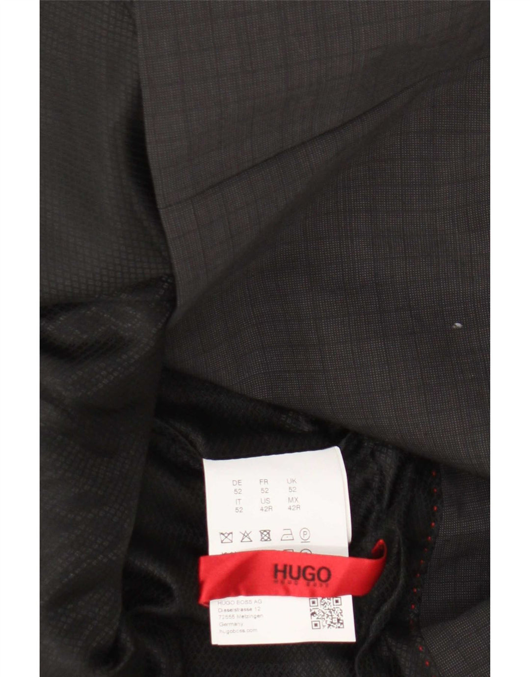 Męska marynarka zapinana na 2 guziki Hugo Boss EU 52 XL Szara dziewicza wełna