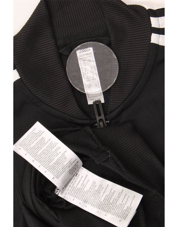 Damska kurtka dresowa ADIDAS UK 4/6 XS, czarny poliester