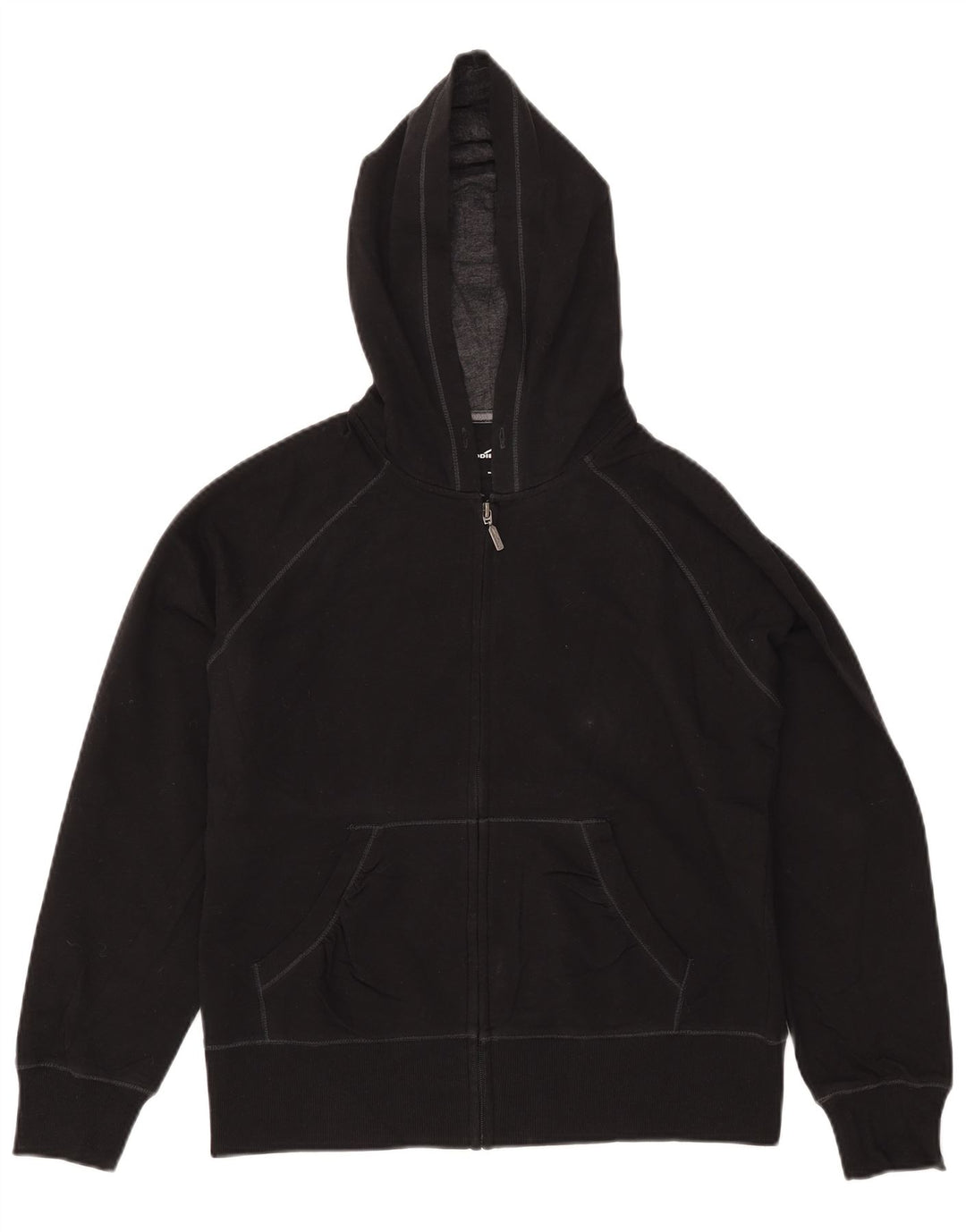Damski sweter z kapturem i zamkiem EDDIE BAUER UK 14, średni czarny, bawełniany