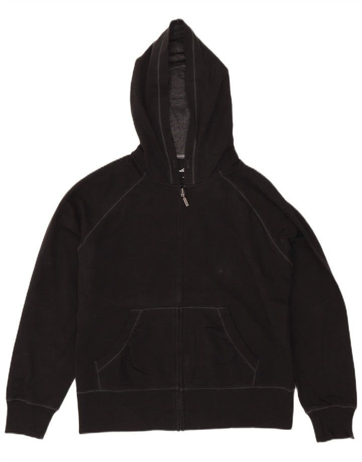 Damski sweter z kapturem i zamkiem EDDIE BAUER UK 14, średni czarny, bawełniany
