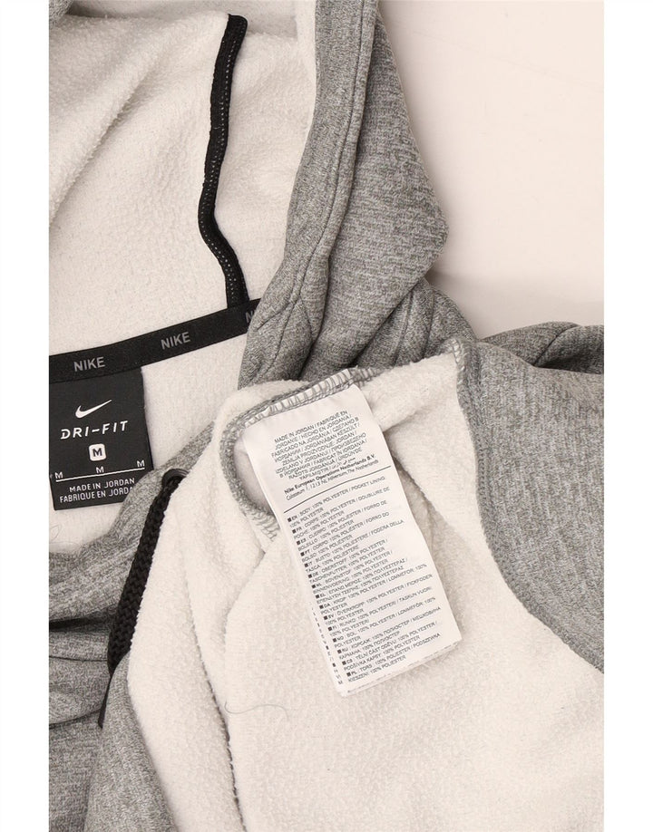 Męski sweter z kapturem NIKE Dri Fit, średni szary, nakrapiany poliester