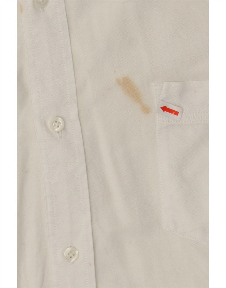 TIMBERLAND Mens Regular Fit Shirt XL White Cotton Vintage Timberland and Second-Hand Timberland from Messina Hembry 