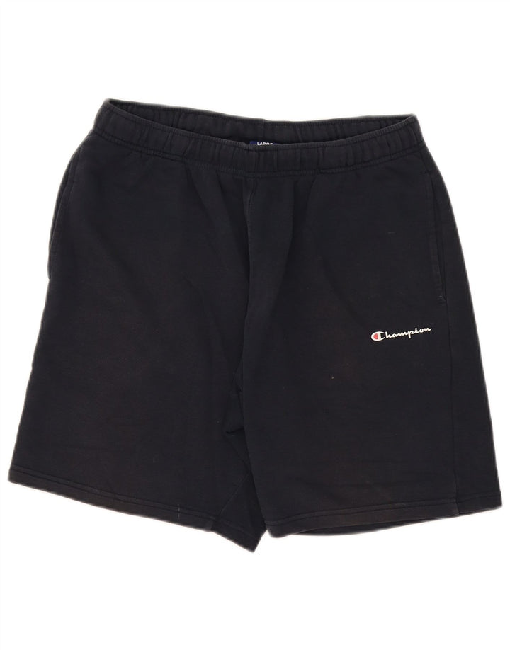 Champion Mens Sport Shorts Large Navy Blue Cotton