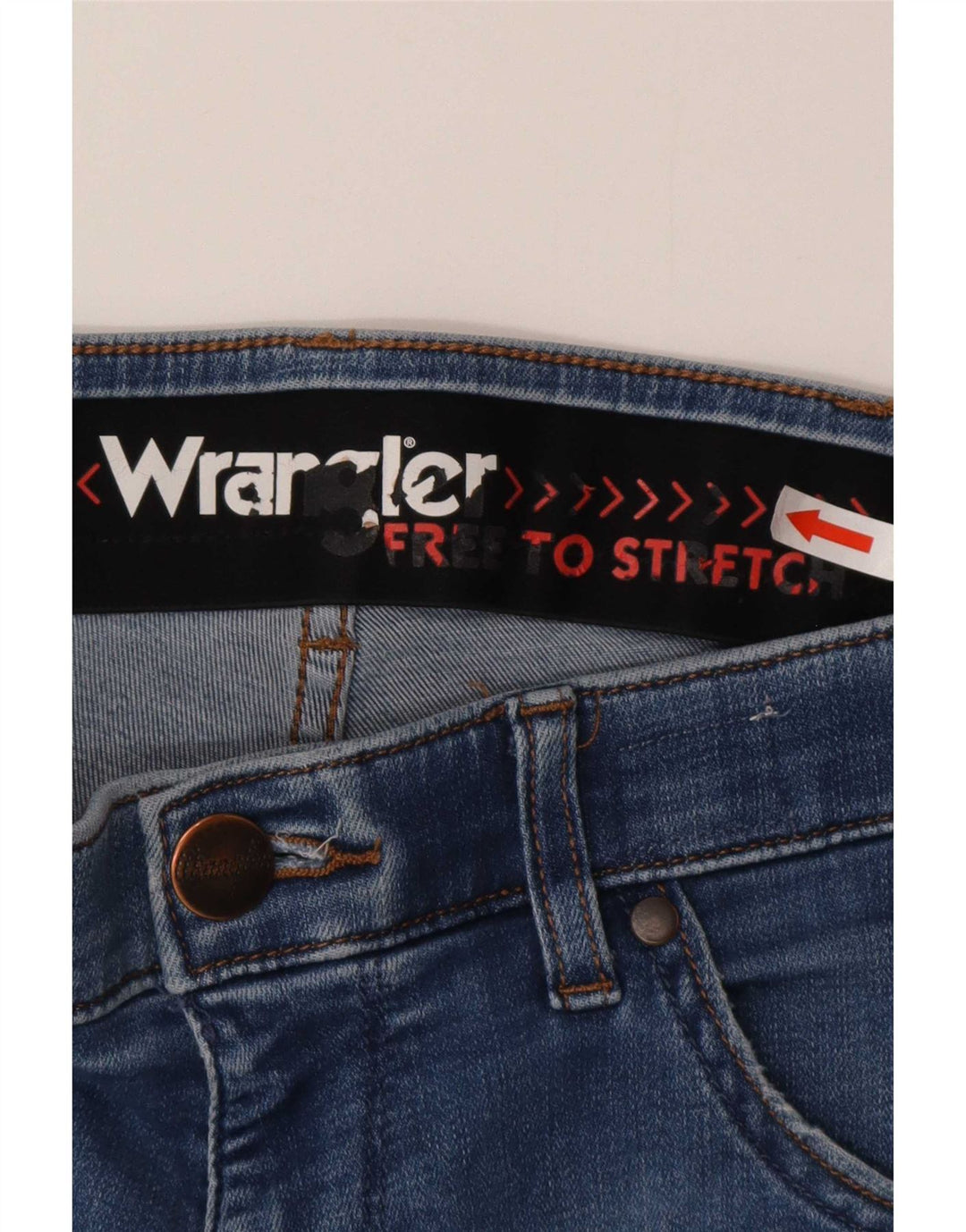 Wrangler Męskie Larston Slim Jeans W30 L30 Niebieskie bawełniane
