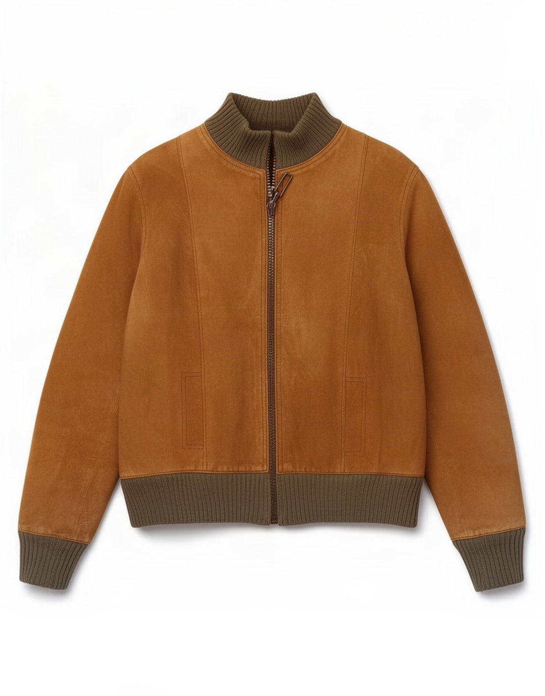 Vintage męska zamszowa kurtka bomber UK 34 XS brązowa