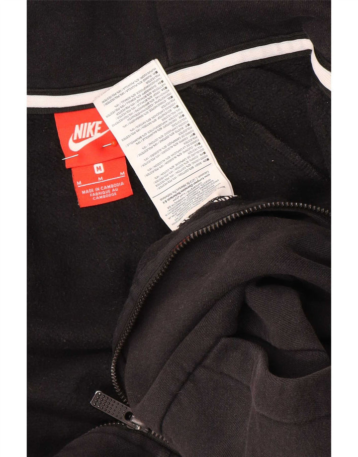 Męski sweter z kapturem i zamkiem błyskawicznym Nike, średni czarny, bawełniany