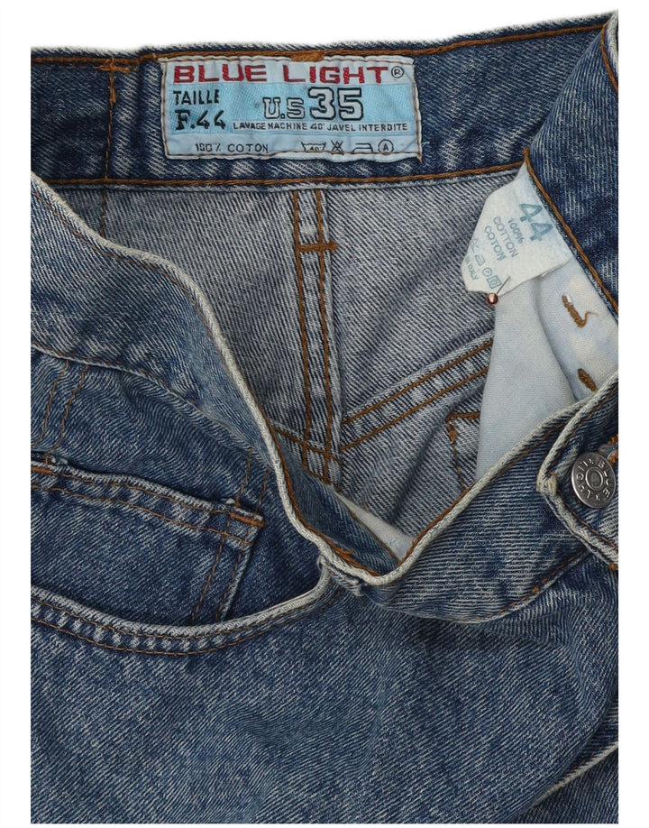 Damskie jeansy z wysokim stanem VINTAGE IT 44 Medium W27 L30 Niebieska bawełna