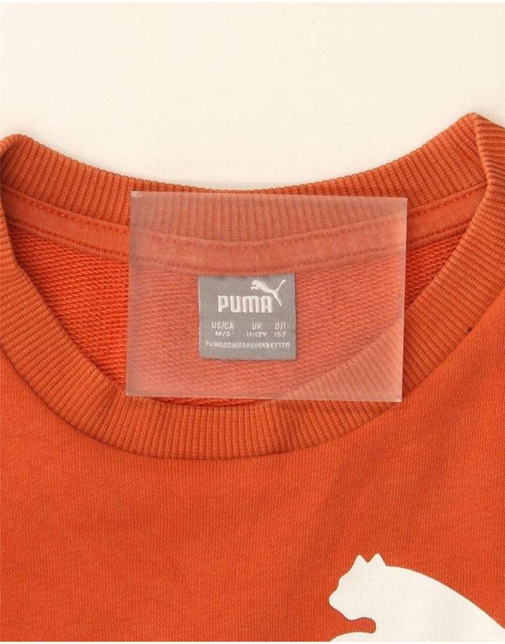 Chłopięca bluza z grafiką Puma, 11-12 lat, pomarańczowa