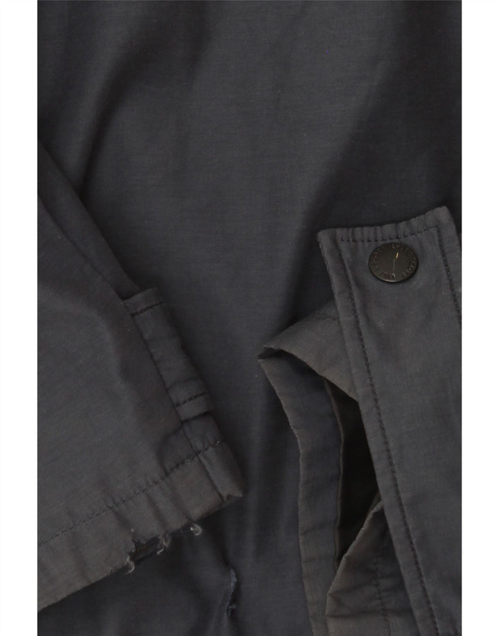 Męska kurtka wiatrówka z kapturem LYLE & SCOTT UK 40, duża, granatowa, nylonowa