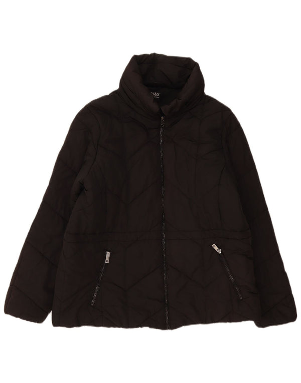 Marks & Spencer Damska ocieplana kurtka UK 18 XL, czarna, poliester