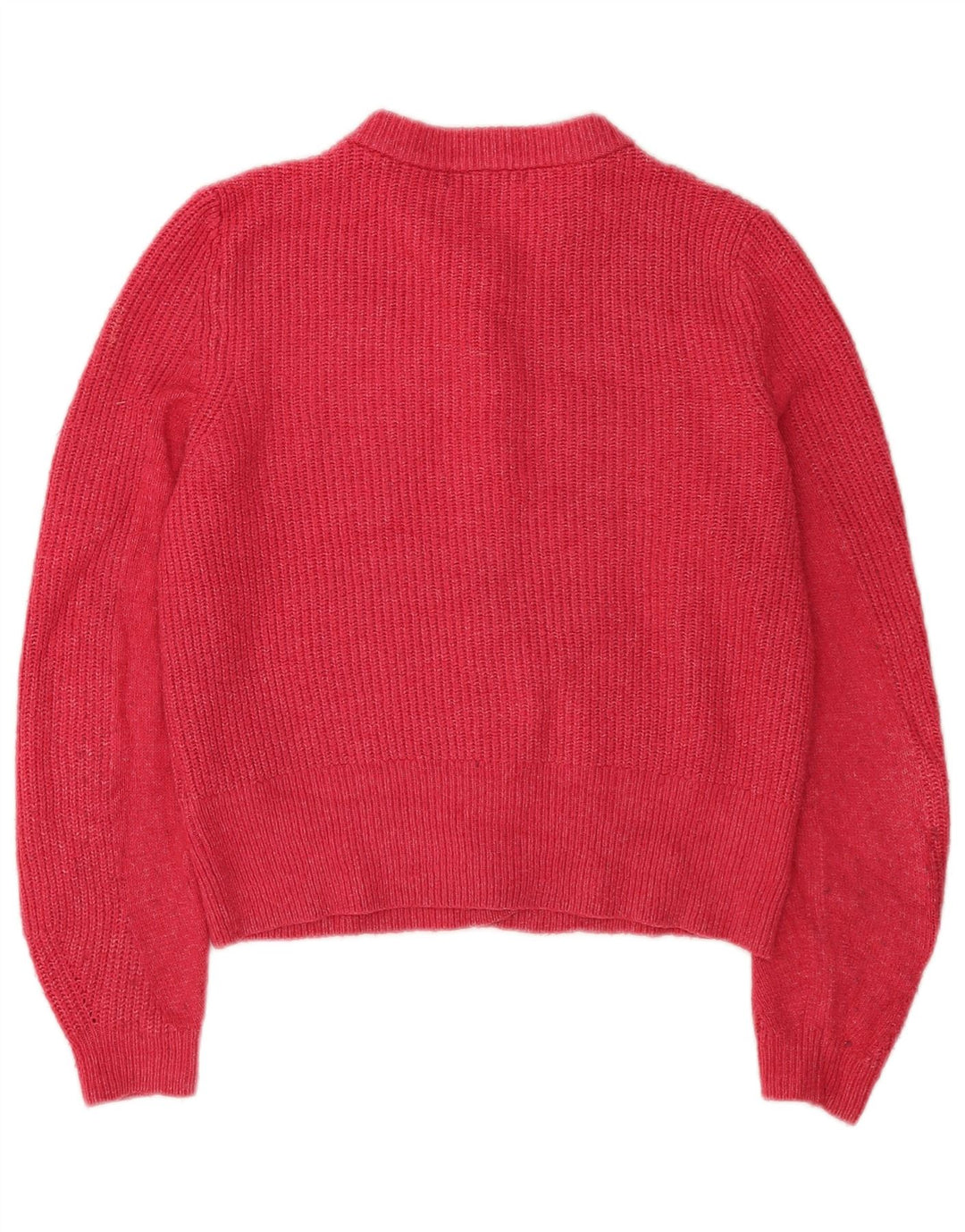 Marks & Spencer Damski sweter typu Crop Cardigan UK 12 Średni Różowy Akryl
