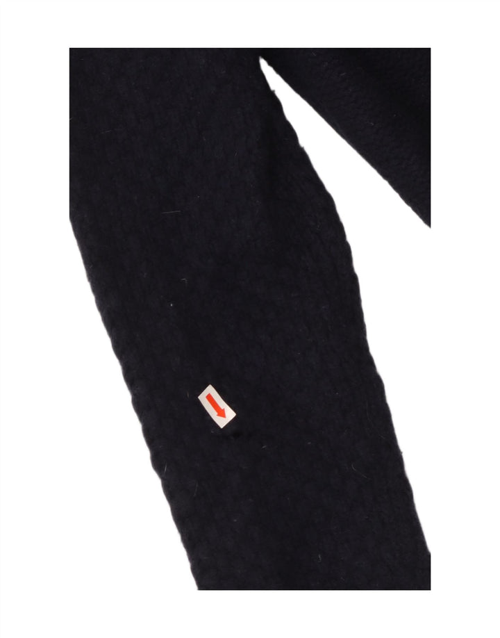 Damski sweter TOMMY HILFIGER z szalowym dekoltem UK 18 XL, granatowo-wełniany