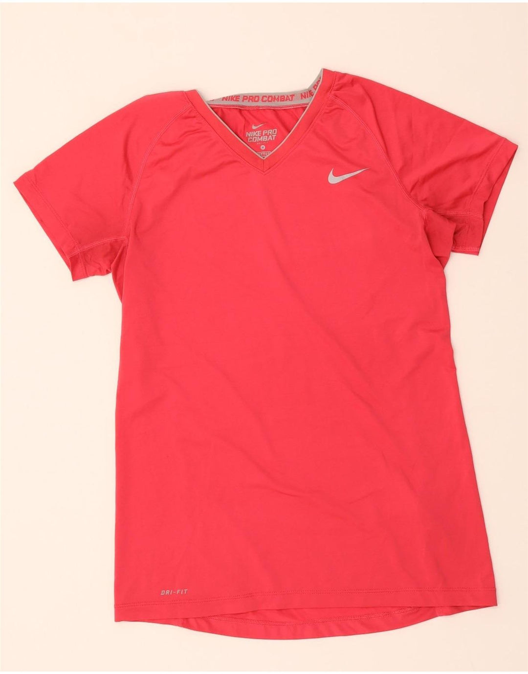 NIKE Womens Dri Fit T-Shirt Top UK 12 Medium Pink Polyester Vintage Nike and Second-Hand Nike from Messina Hembry 