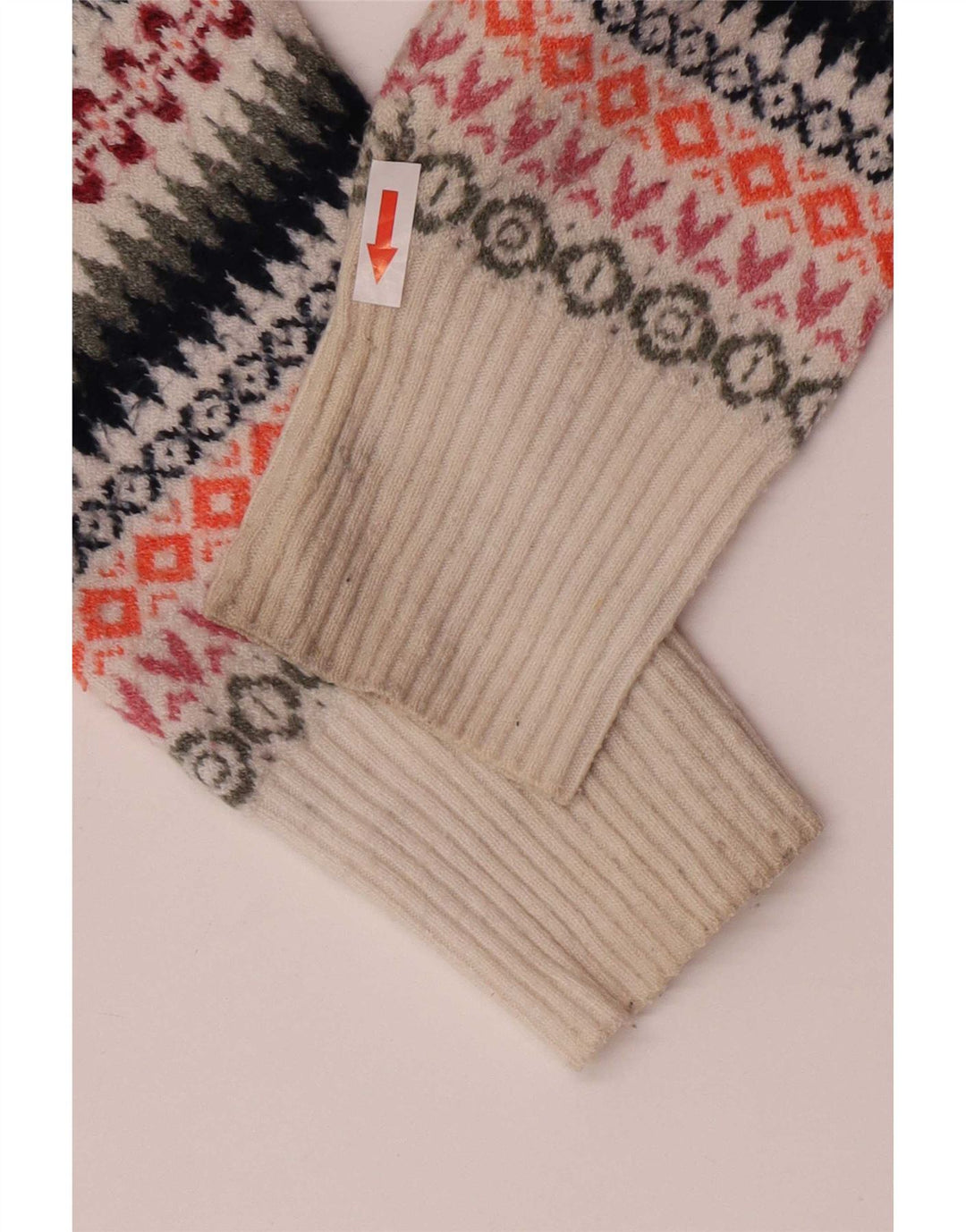 Marks & Spencer Męski sweter z dekoltem w łódkę, duży, wielokolorowy Fair Isle