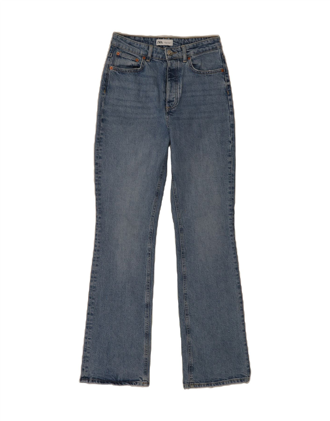 ZARA Womens Bootcut Jeans EU 36 XS W26 L33 Blue Cotton Vintage Zara and Second-Hand Zara from Messina Hembry 