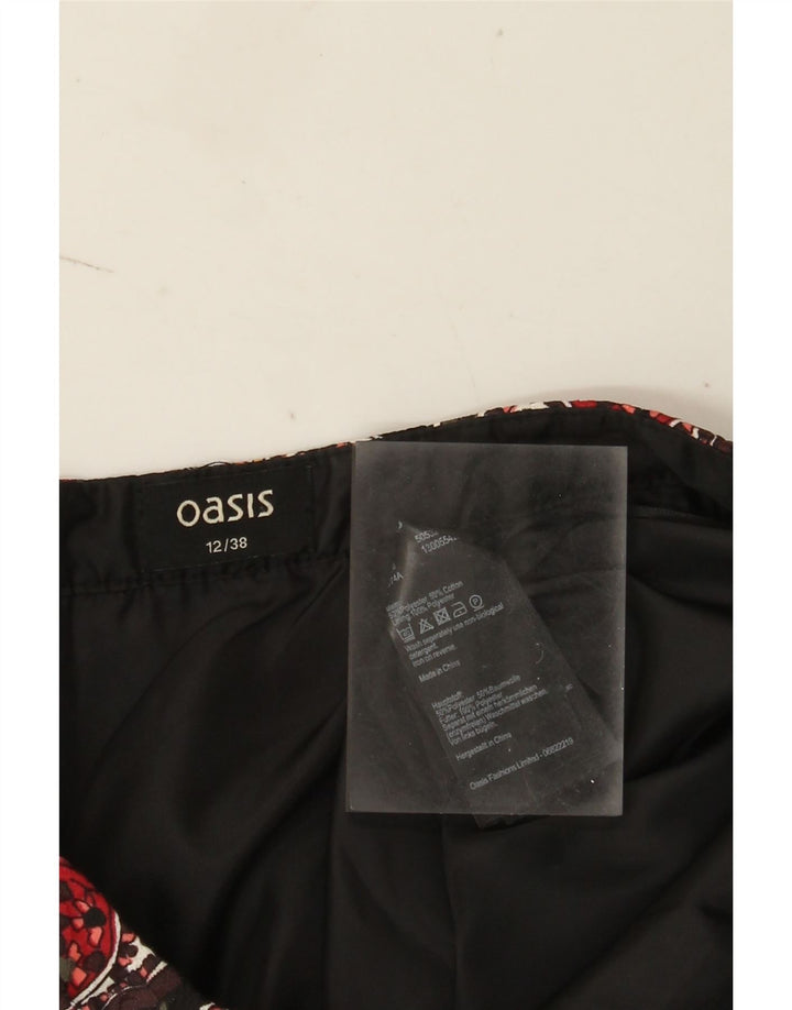 Damska spódniczka mini Oasis UK 12 Medium W28 Wielobarwny poliester Paisley