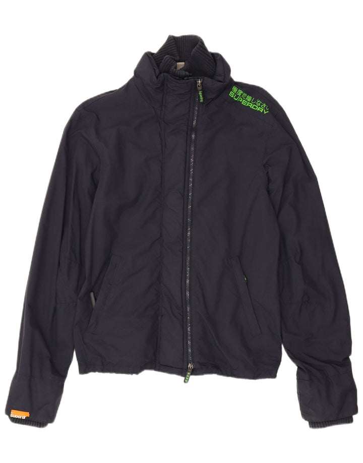 Męska kurtka przeciwdeszczowa Superdry UK 38 Średni granatowy nylon