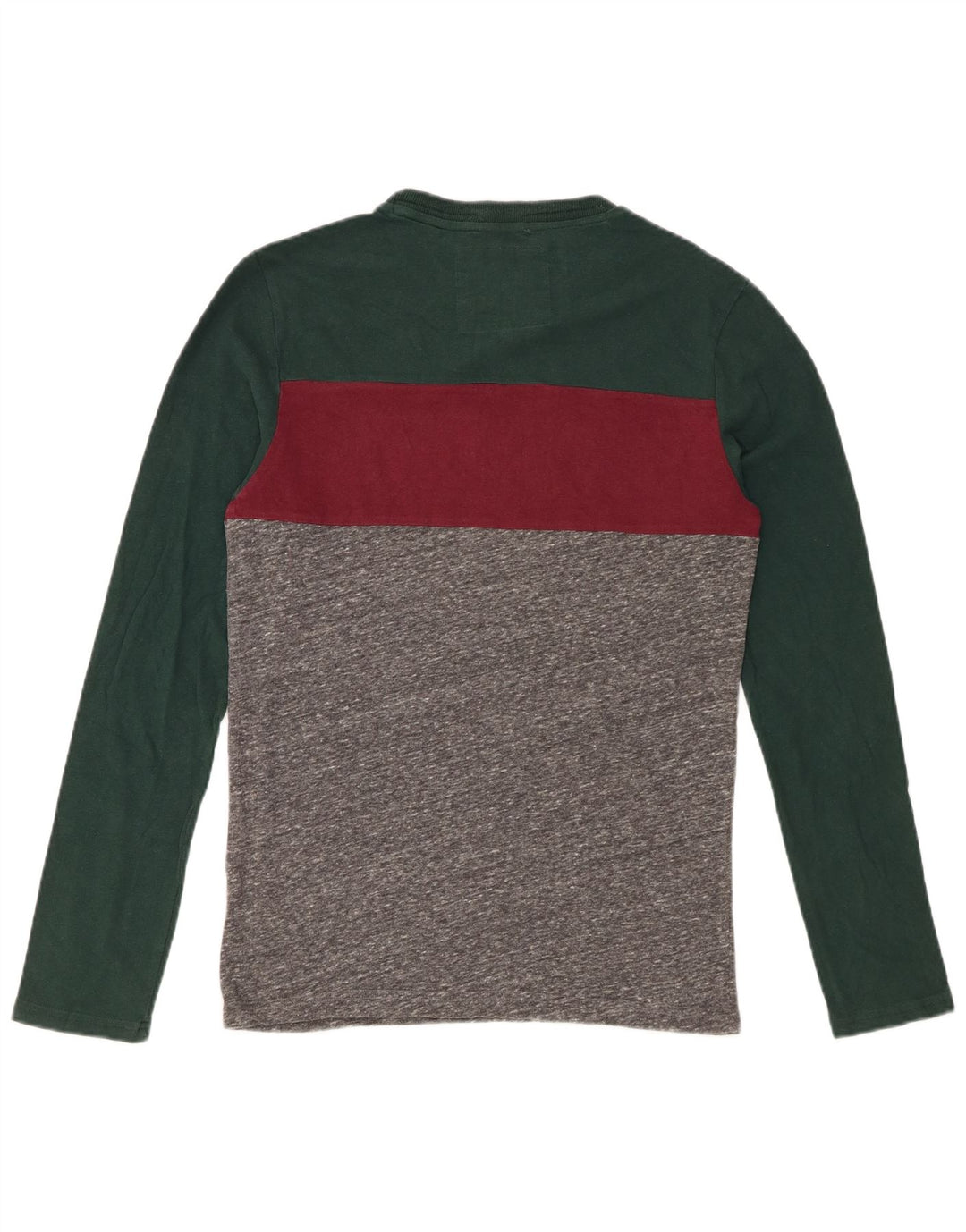 SUPERDRY Męski top graficzny z długim rękawem, mały, wielokolorowy, z blokami kolorów