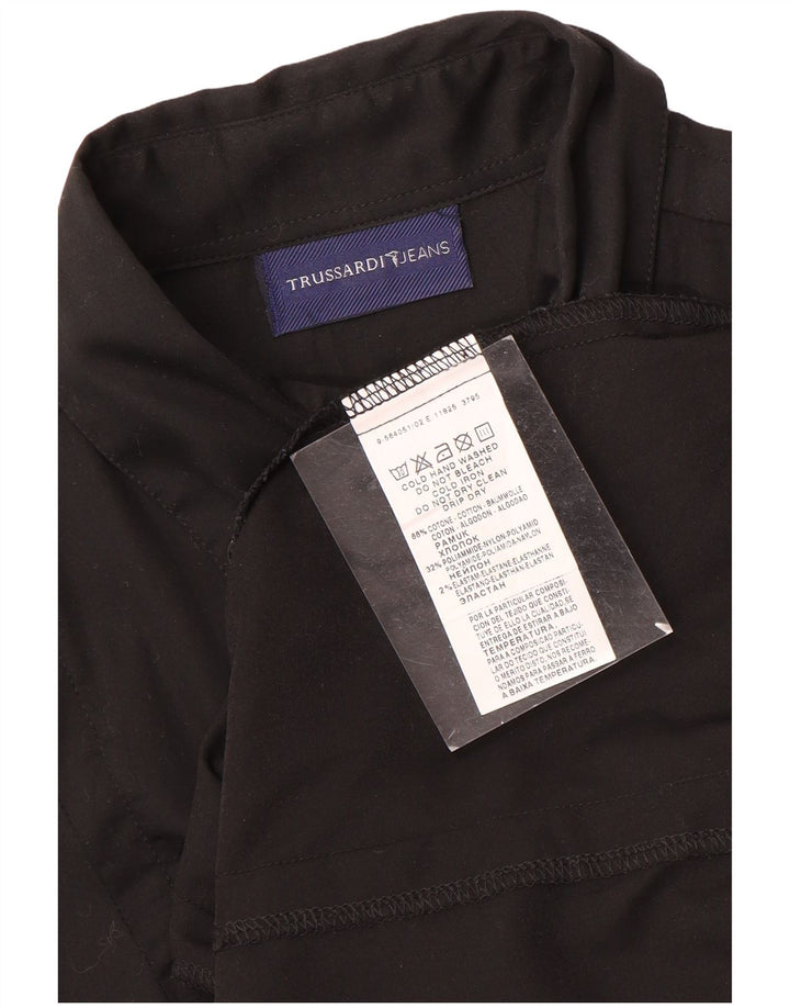 Koszula damska Trussardi Jeans UK 12, średnia czarna, bawełniana