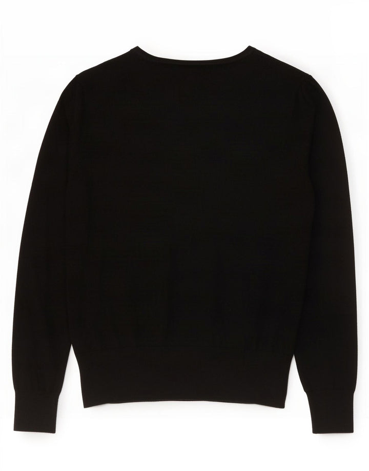 Marks & Spencer Damski sweter kardigan UK 10 Small, czarna wiskoza