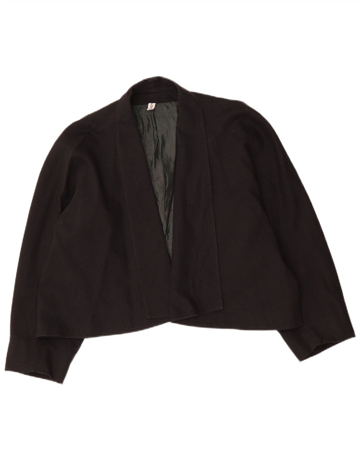 Vintage damska marynarka typu Crop Open IT 48 XL czarna