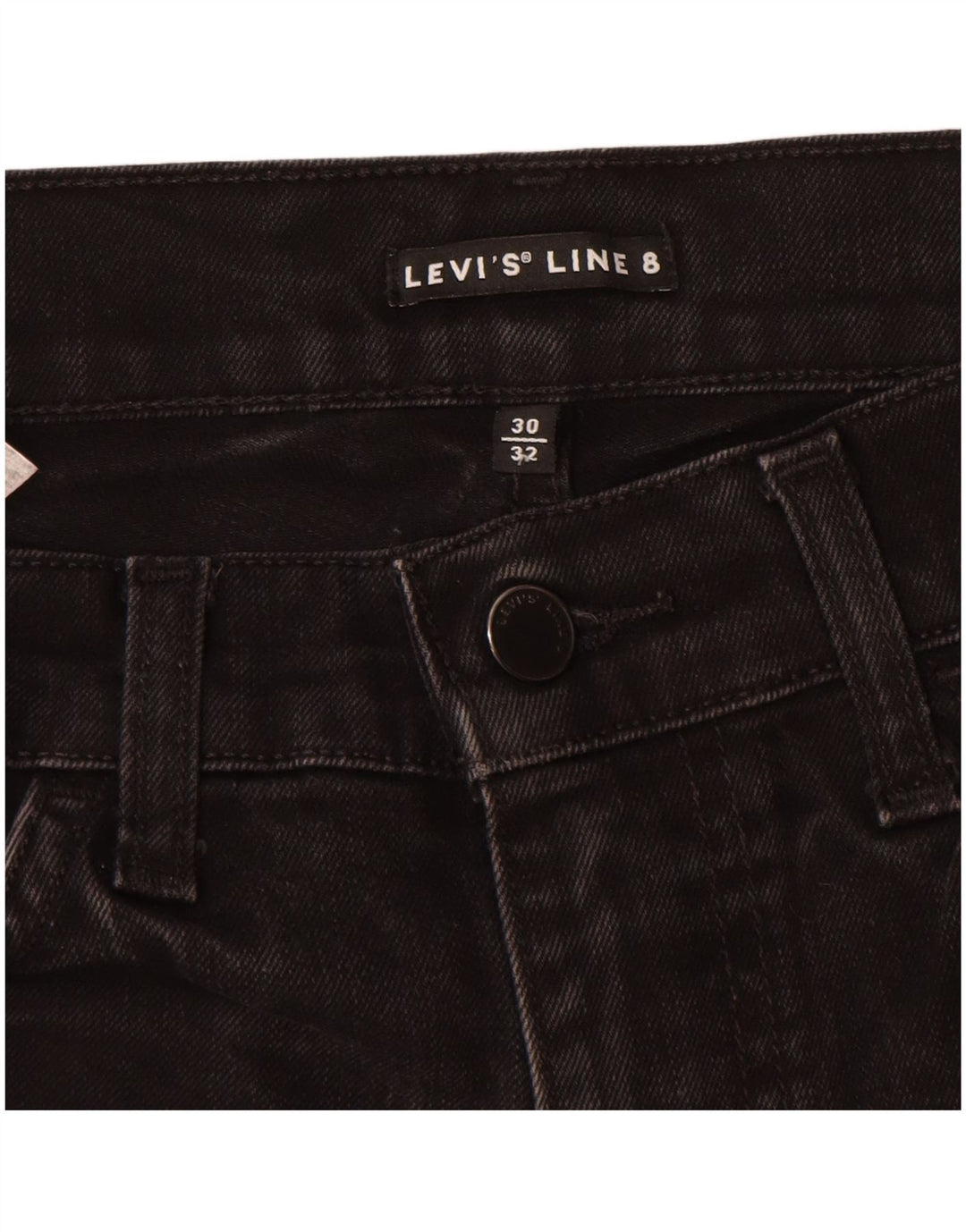 Damskie jeansy Levi's Line 8 Slim W30 L32 Czarna bawełna