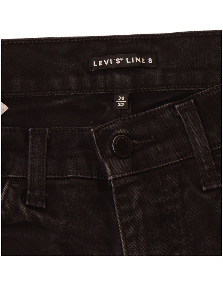 Damskie jeansy Levi's Line 8 Slim W30 L32 Czarna bawełna