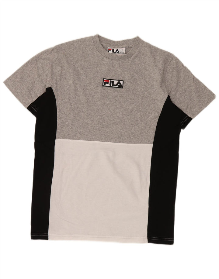 T-shirt męski Fila Top XS Szary, bawełniany blok kolorów