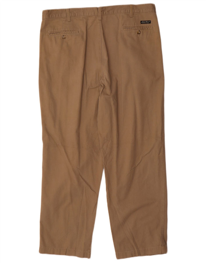 Spodnie męskie Eddie Bauer Straight Pegged Chino W40 L30 Brązowa bawełna