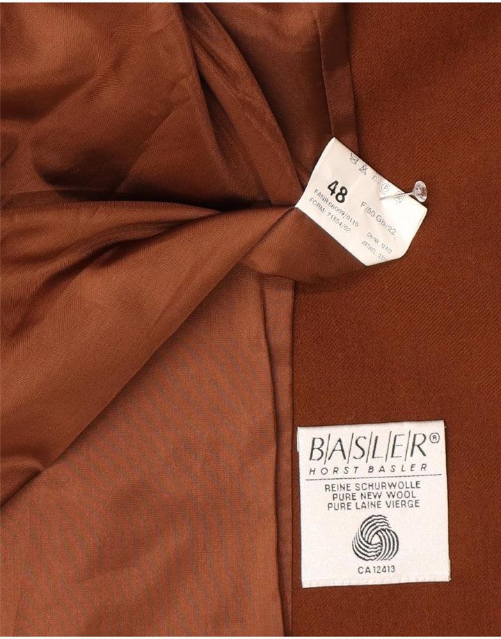 Damska marynarka Basler zapinana na 2 guziki EU 48 2XL Brązowa, bawełniana