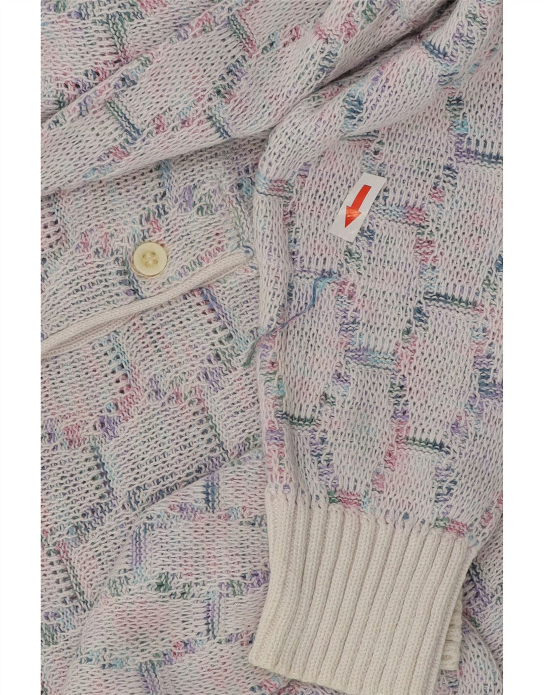 Męski sweter polo w stylu vintage, średnioniebieski, geometryczny