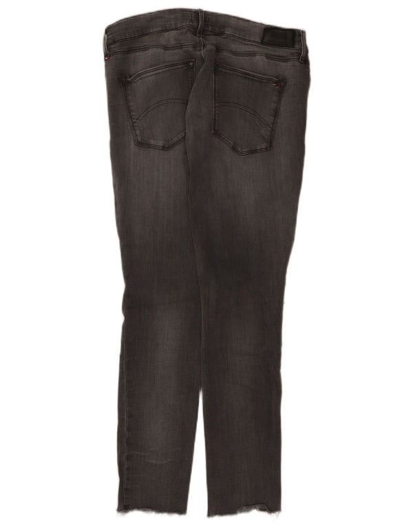 Damskie jeansy Tommy Hilfiger ze średnim stanem, w trudnej sytuacji, W31 L27, szara bawełna