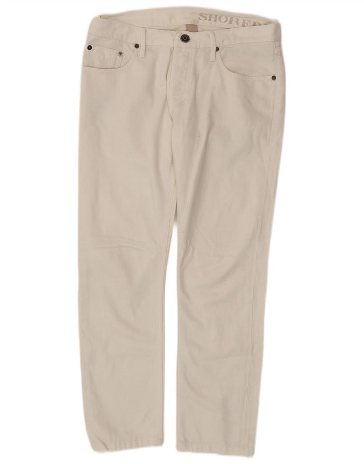 Męskie jeansy slim fit Burberry W31 L28 Biała bawełna