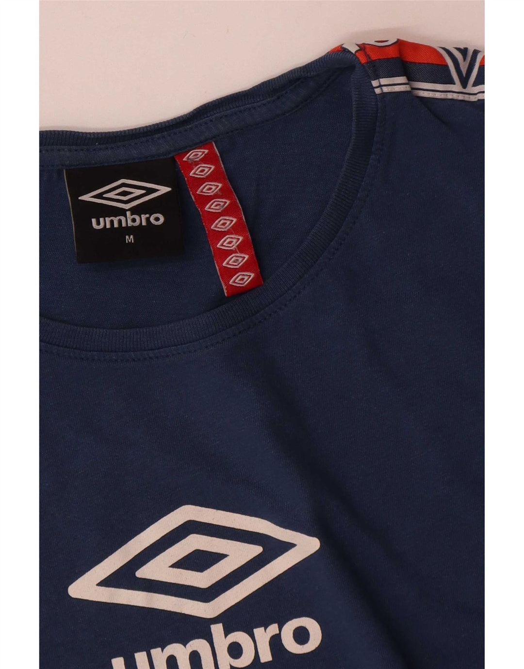 Męska koszulka z grafiką Umbro, bawełniana koszulka w kolorze średniego błękitu